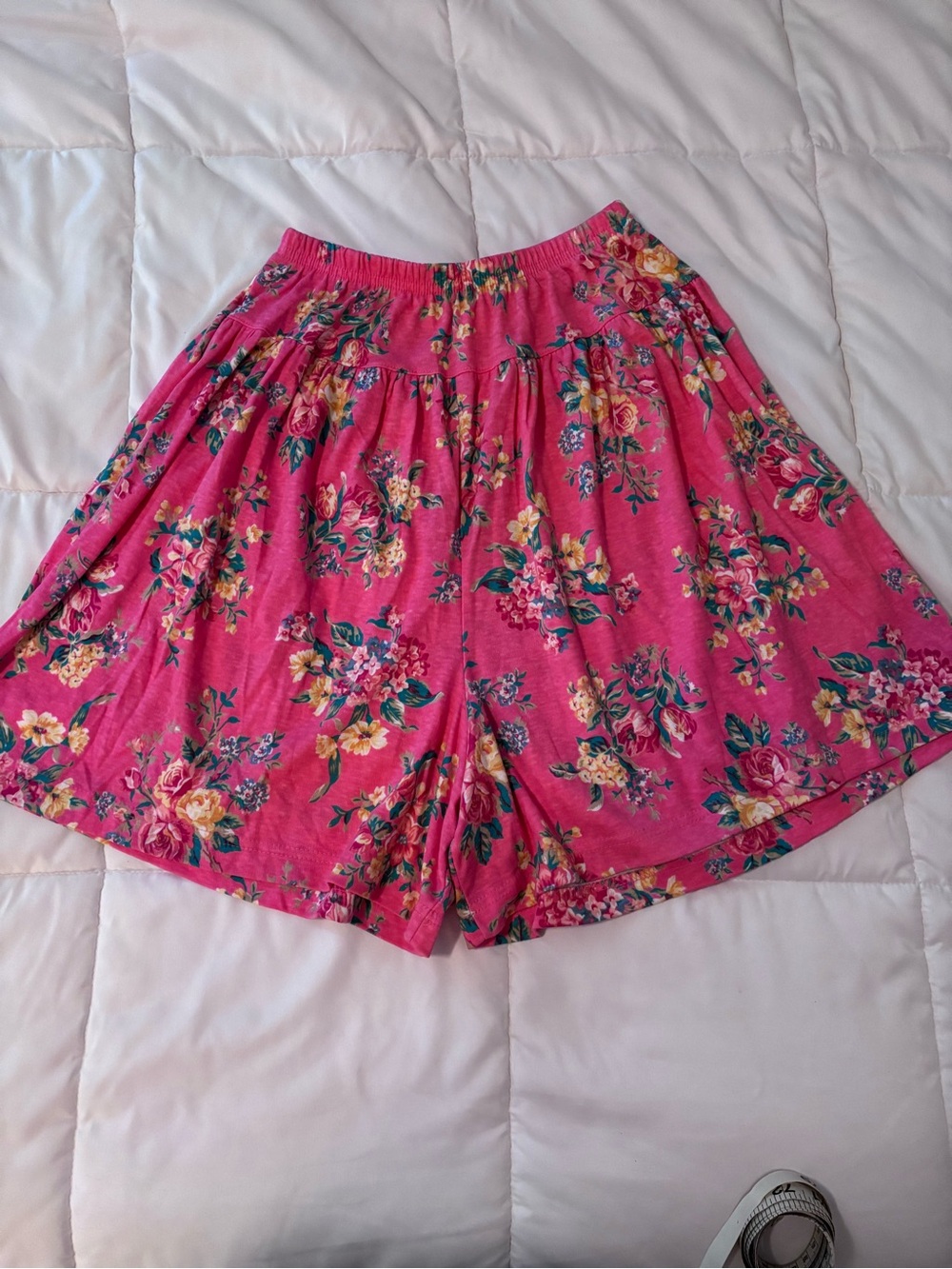 Vintage Jaclyn Sport Pink Floral Culotte Shorts Size M